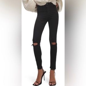 Topshop Jamie Jeans size 31 black distressed